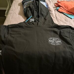 Salt Life Black Pullover Hoodie with White Logo